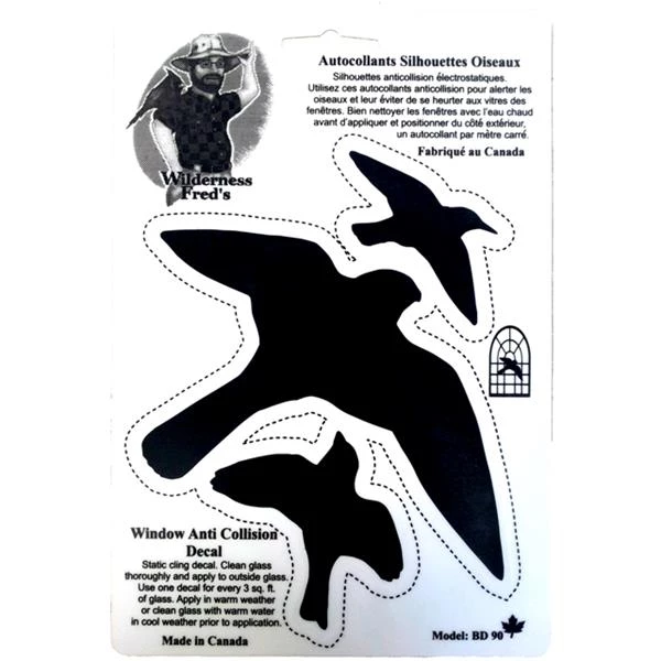 Wilderness Fred Bird feeders BD90 Bird Alert Decal 3 Wilderness Fred Bird feeders BD90 Bird Alert Decal