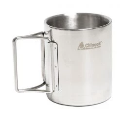 Chinook Tableware Timberline Double-Wall Mug with Folding Handle