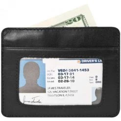 Travelon Accessories Safe ID Leather Cash & Card Sleeve 72488