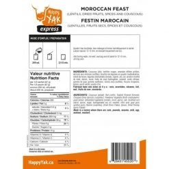 Happy Yak Camping food Morrocan Couscous and Lentils -Deals Outdoors Store 503858 m16 02