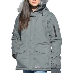 Misty Mountain Winter jackets Women's Insulated Cornice Jacket -Deals Outdoors Store 589464 Manteau Cornice Grey