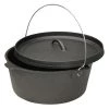 World Famous Camping cookware Dutch Ovens Cast Iron Cauldron - 4 quart