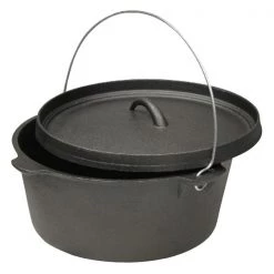 World Famous Camping cookware Dutch Ovens Cast Iron Cauldron - 4 quart